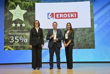 Eroski recibe su tercera estrella Lean&Green por reducir las emisiones de CO2