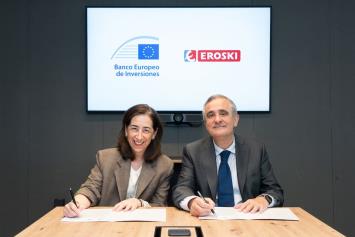 El BEI y Eroski firman un préstamo de 40 millones para impulsar la innovación tecnológica y la eficiencia energética
