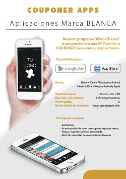 La franquicia COUPONER APPS ofrecerá la posibilidad de marca blanca