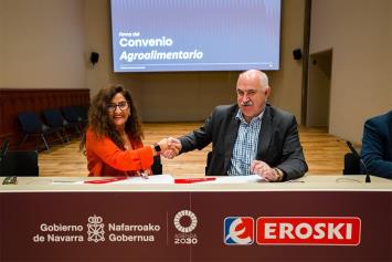 Eroski impulsa el sector agroalimentario con el Gobierno de Navarra