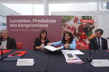El Govierno Vasco y Eroski renuevan su convenio para impulsar el sector agroalimentario