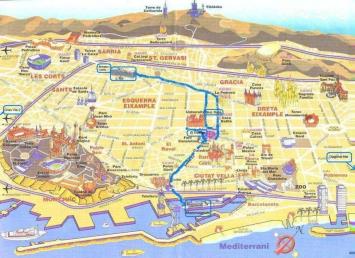Mapa comercial de Barcelona Mapa comercial de Barcelona