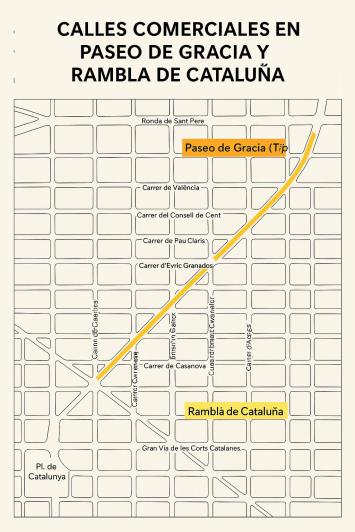 Calles buenas de la zona de Paseo de Gracia Calles buenas de la zona de Paseo de Gracia