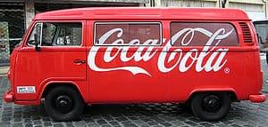 Vehículo de distribución clásico de las franquicias Coca-Cola