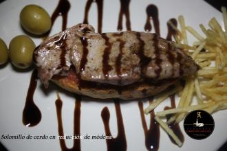 Solomillo de cerdo Ibérico con reducción de módena