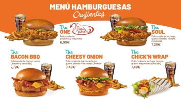 Menú Burgers Crujientes Popeyes